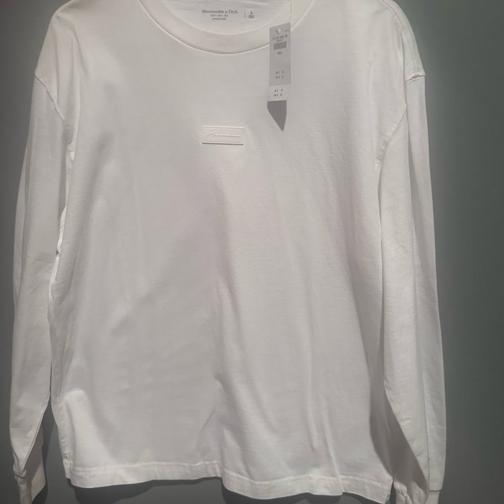 Abercrombie & Fitch White Long Sleeve Shirt